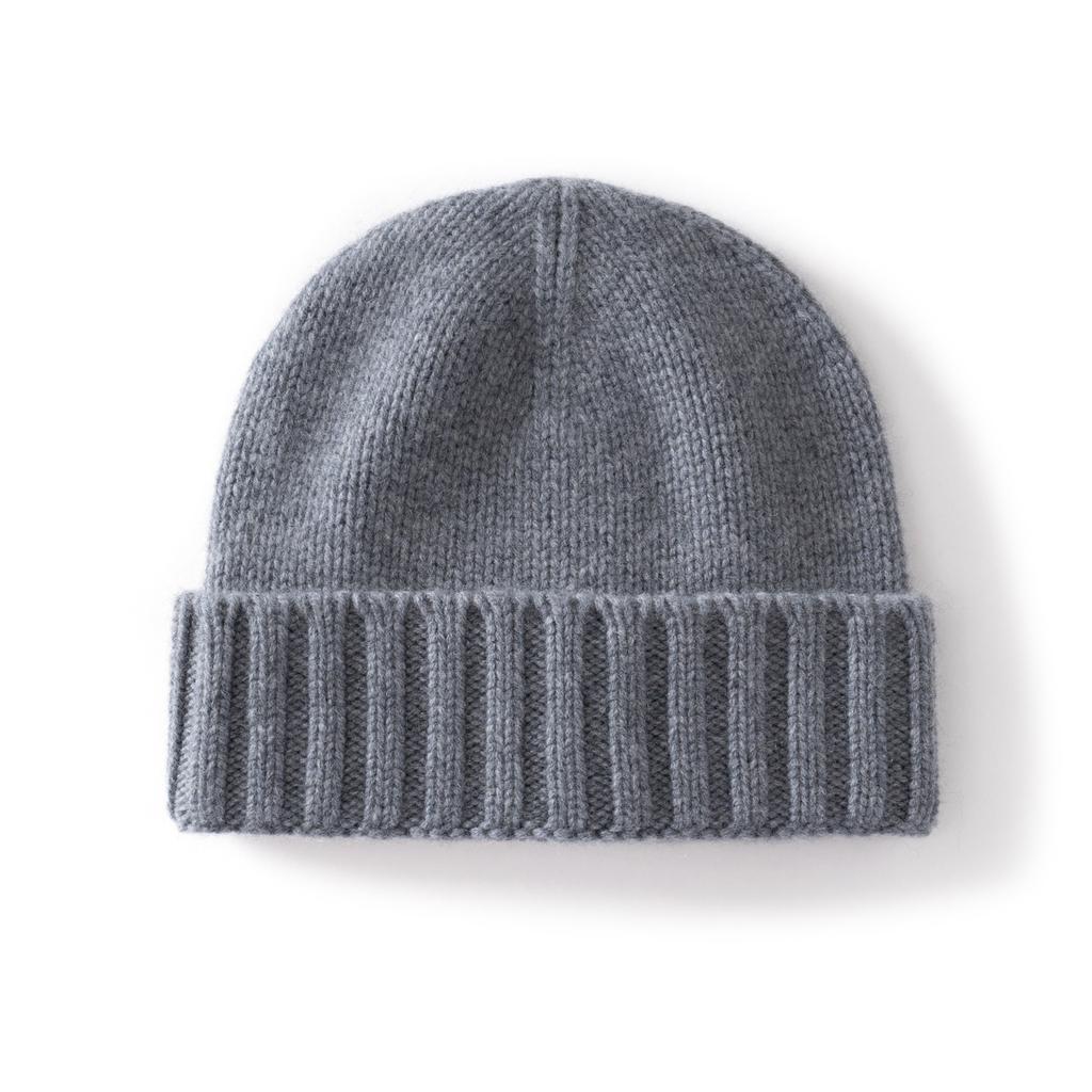 Autumn and Winter New Cashmere Cold Hat Thick Strip Men's and Women's Knitted Flanged Beanie Soft Warm Ski Hat