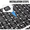 120PCS Car Switch Panel Sticker, Switch Label Decal Kit for Switch Panel AR-800, BA80, GA80, GB80, BB80, BC60, GC60, Vehicle Dashboard Text Sticker