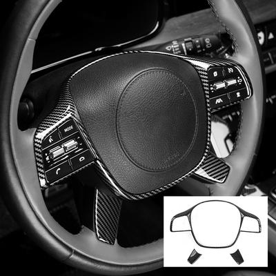 For Kia Telluride -2025 Steering Wheel Button Cover Carbon Fiber Steering Handle Frame Trim Interior Accessories LHD/RHD