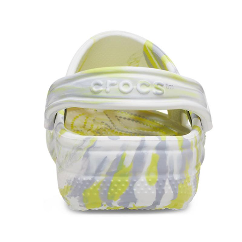 Crocs Classic clog EVA marbled hole shoes unisex white digital grey