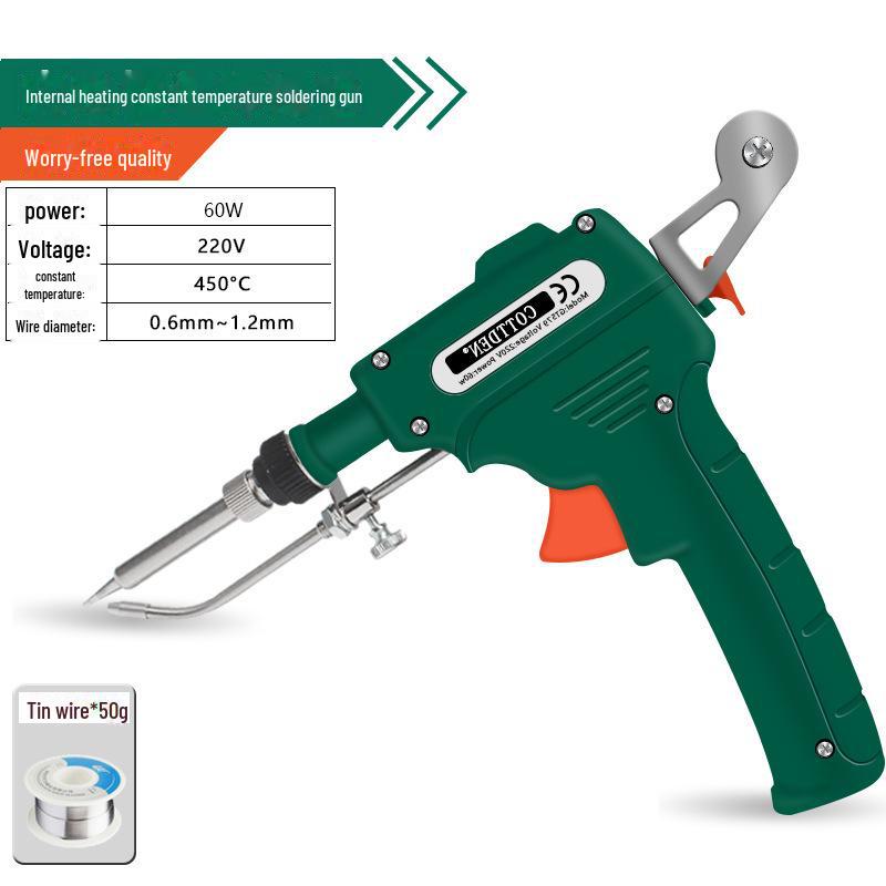 "Cross-Border Handheld Electric Soldering Gun with Automatic Tin Feeding, 60W, for External & Internal Heating"