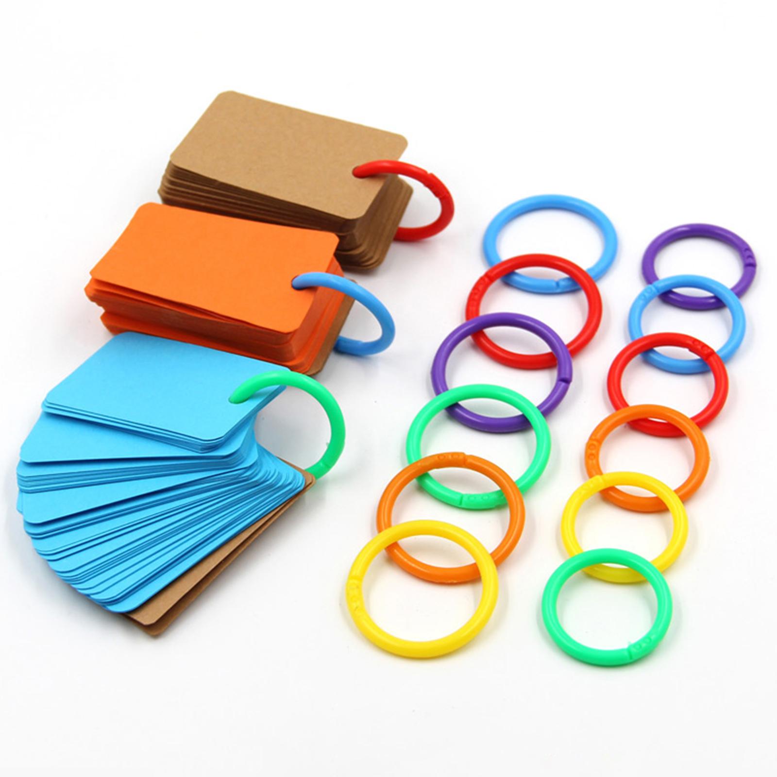 Zelený 40mm 50KS Kroužek na pořadač Flexibilní Vysoká houževnatost Praktický kroužek pro volné listy pro poznámkové bloky Scrapbooking