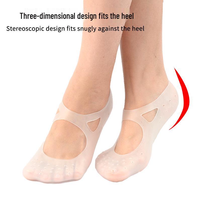 SEBS Silicone Arch Support Heel Sleeve Socks: Anti-Crack, Breathable, Unisex Foot Cover
