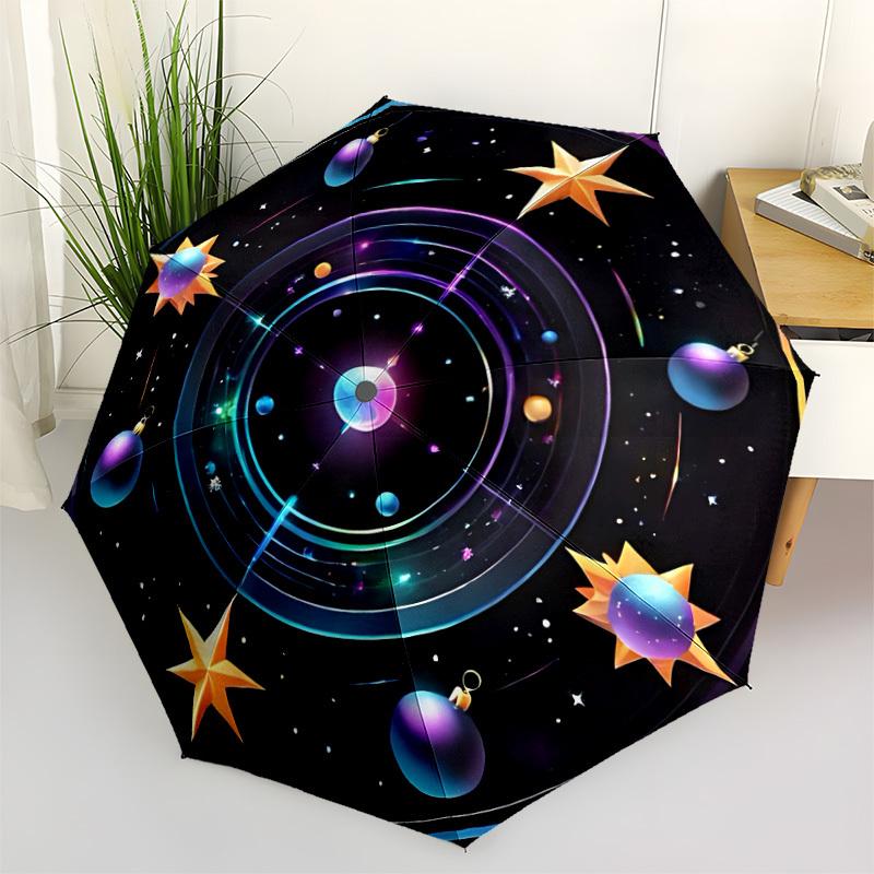 1pc Celestial Ornament Automatic Umbrella - Automatic Opening And Closing, Sturdy Iron Frame, Formal Occasions yy251018242
