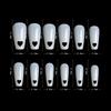 Square False Nails Tips 504 Pcs Acrylic Press on Nails Clear Artificial False Nail Heart Fake Nails for Nail Extension