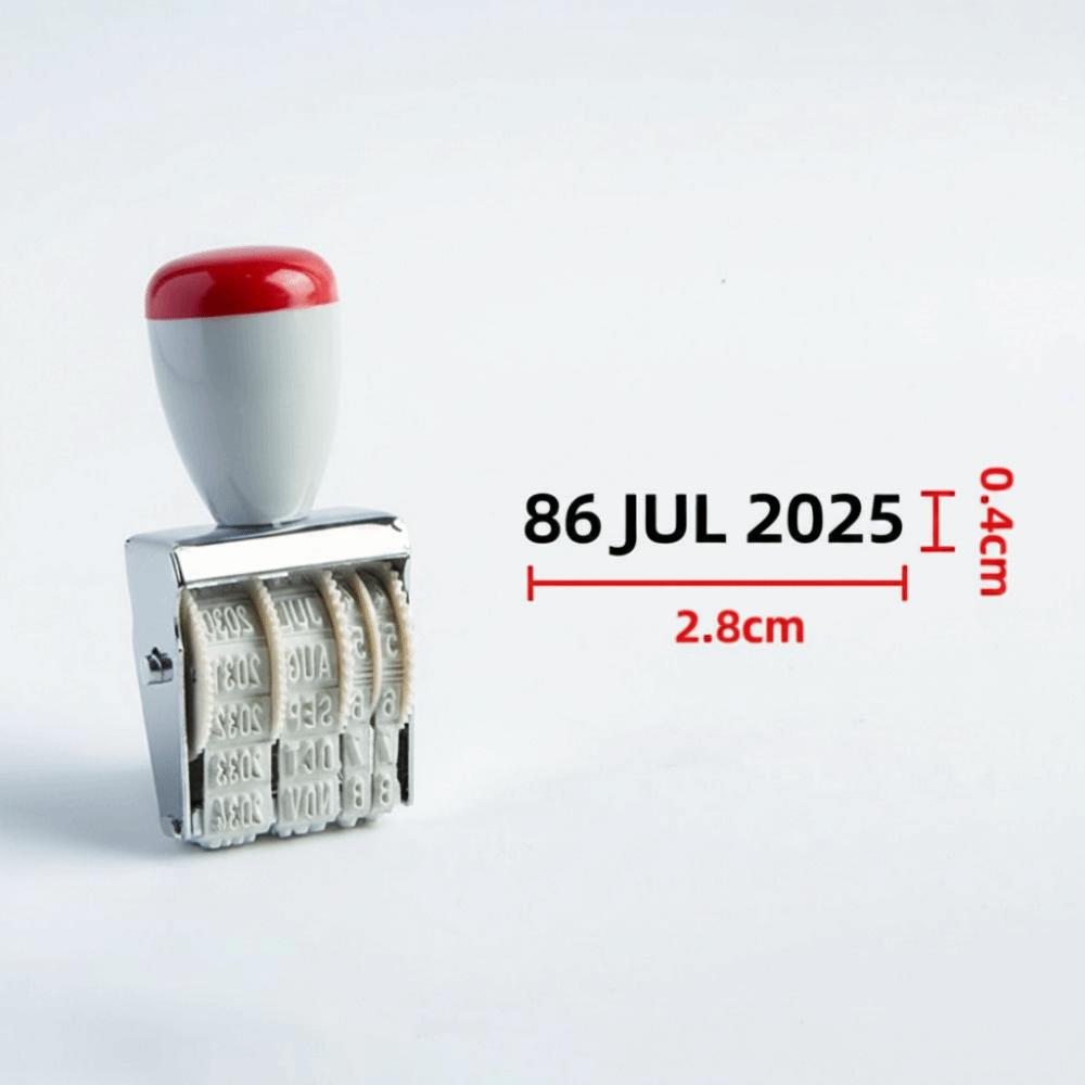 Practical Digital Date Wheel Stamp Adjustable Clear Imprint Self-Inking Rubber Date Stamp Decoration Stamp Vintage