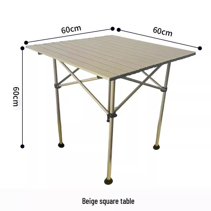 Adjustable Height Portable Folding Aluminum Table for Camping and Mahjong