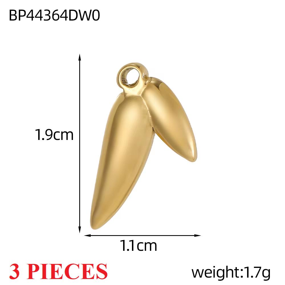 3PCS/LOT CARLIDANA Handmade Gold Plated Stainless Steel Charms, Sun Star Flower Butterfly Pendants for Bracelet Necklace Making