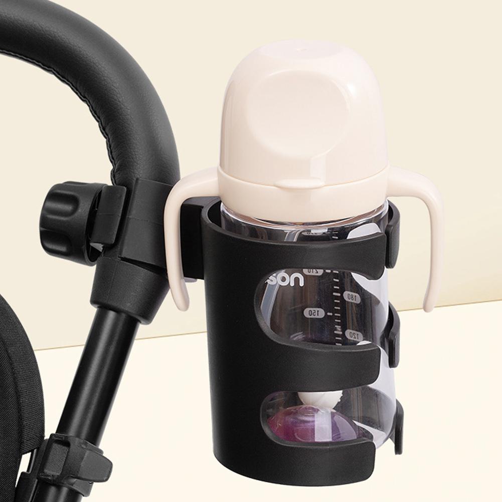 Adjustable Clamp‑on Cup Holder Universal Bike Stroller Water Bottle Holder Durable Plastic Drink Holder for Baby Stroller Bicycl