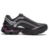Li-Ning Comfortable Simple Shock Absorption Non-Slip Low-Top Running Shoes Women Sneaker Black Purple AGCU044-1