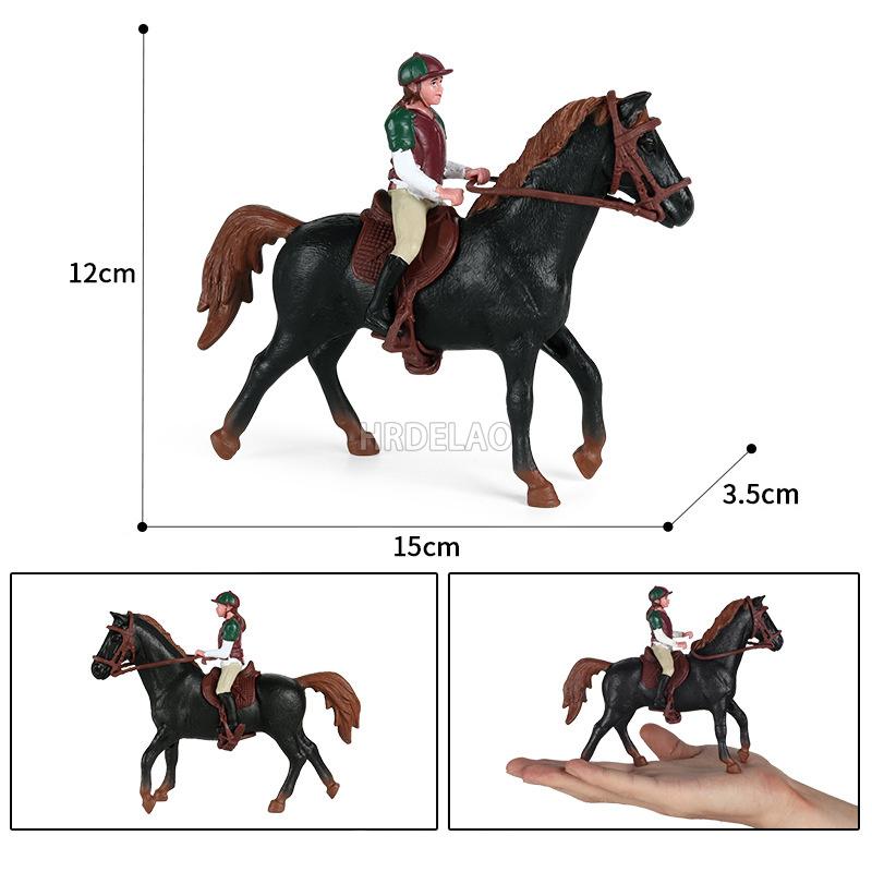 Zwierzęta Gospodarskie Model Konia Akcja Appaloosa Harvard Hanoverski Clydesdale Quarter Koń Arabski Figurki Jeździeckie Zabawki dla Dzieci