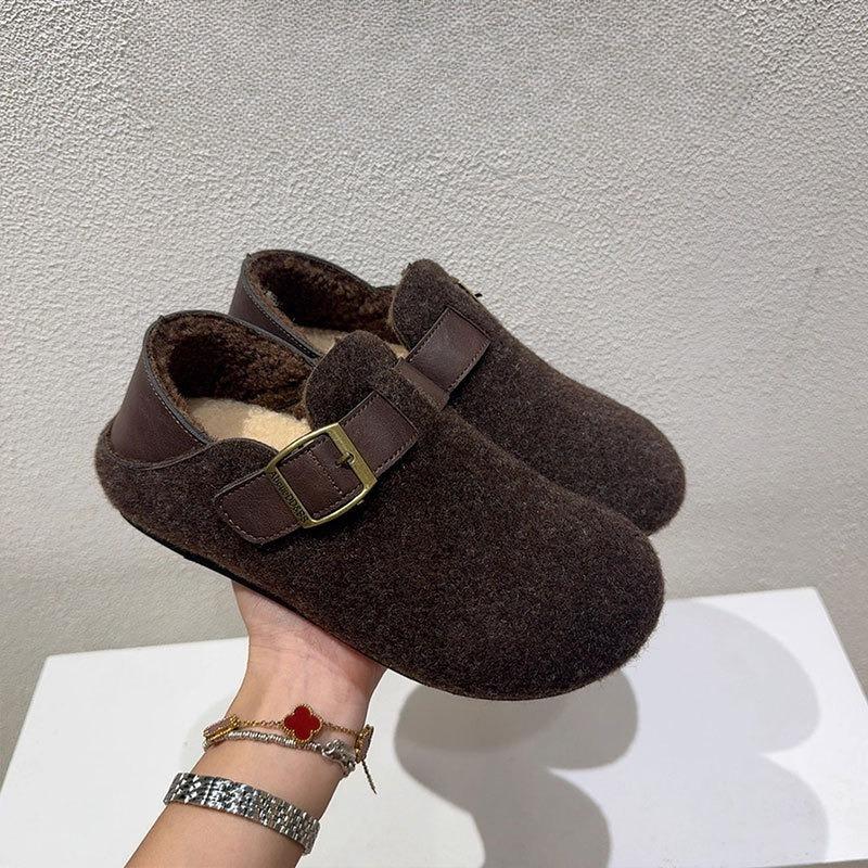 

Новый стиль обуви имеет внутреннюю высоту. Это женская обувь на толстой подошве из флисового хлопка 40 кофейный