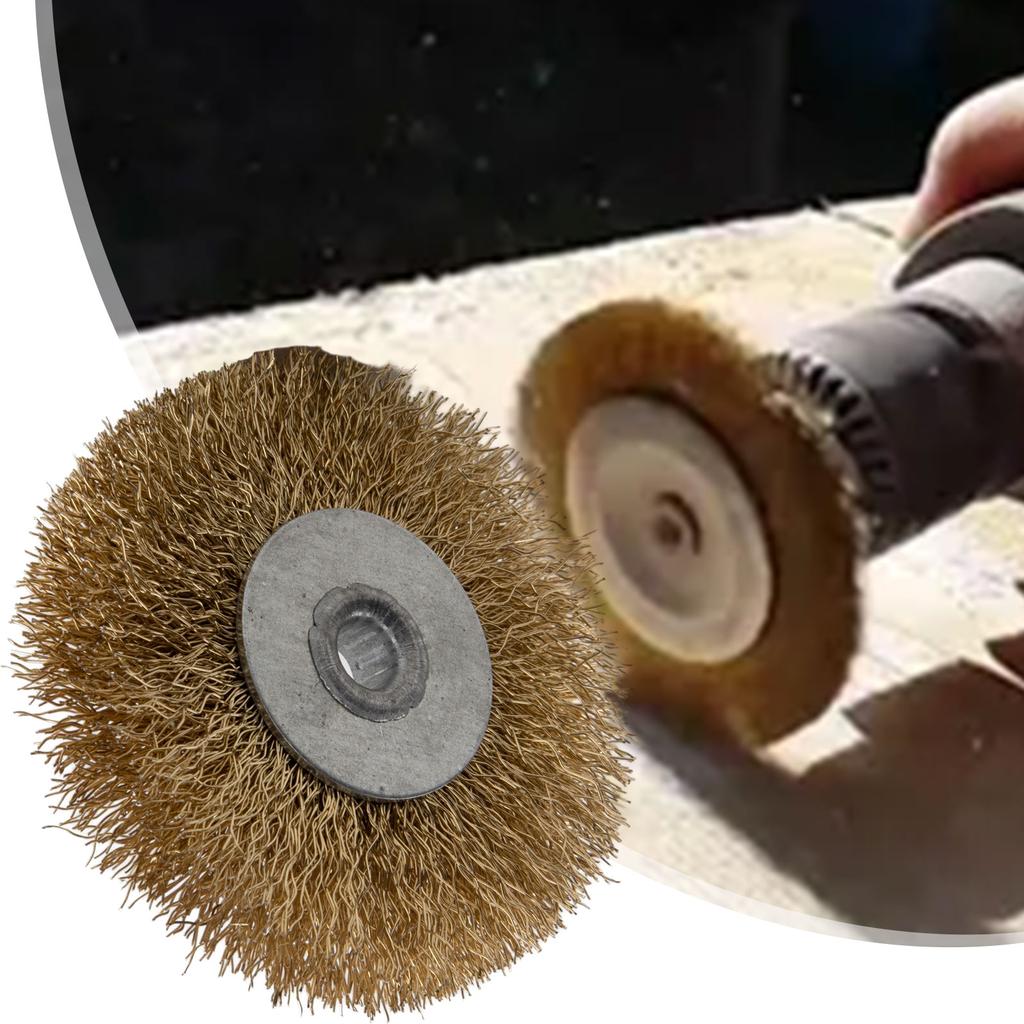 Flat Crimped Wheel Drill Brushes Stainless Steel Wire Wheel Brush Dremel Rotary Tool For Angle Grinder 75/80mm Bore Removal Tool