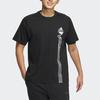 Adidas Logo Letter Print Pattern Round Neck Short Sleeve T-Shirt Men T-Shirts Black JF0798