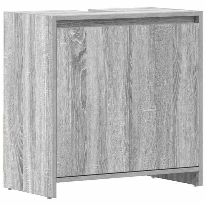 VidaXL Bathroom Cabinet Sonoma Grey 60x33x61 Cm Engineered Wood 826358