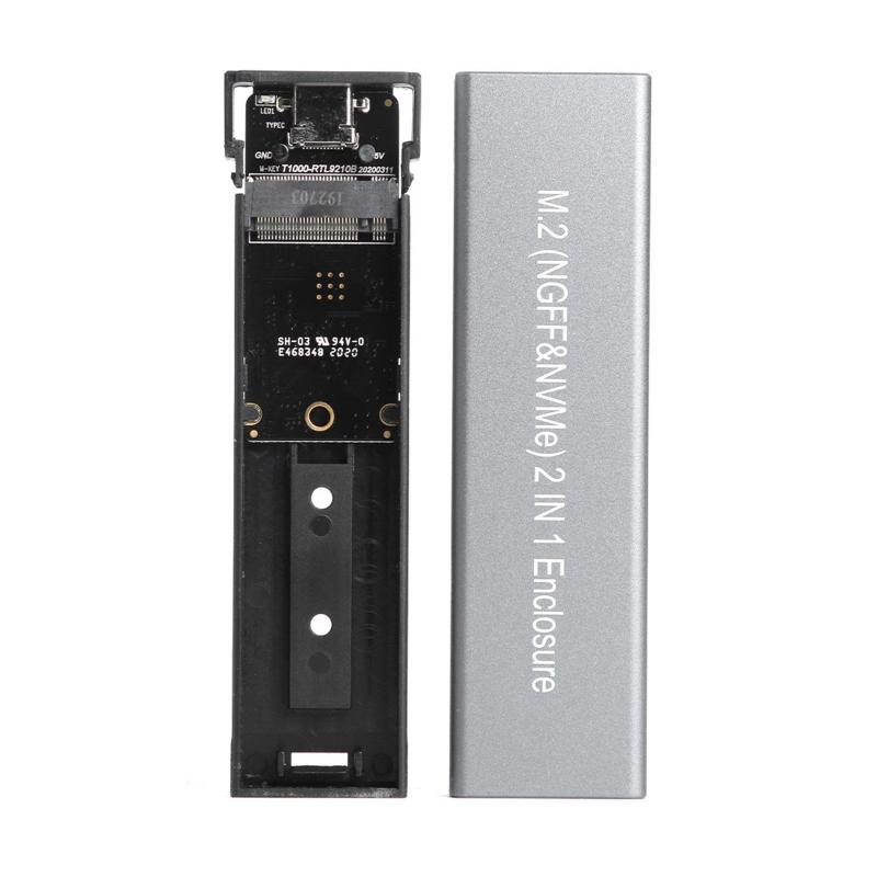 USB Type C for M.2 SSD Ternal Nclosure Box for M.2 NVME PCIE NGFF  M-Key for M/B for Key Hard Drive Disk Mobile F
