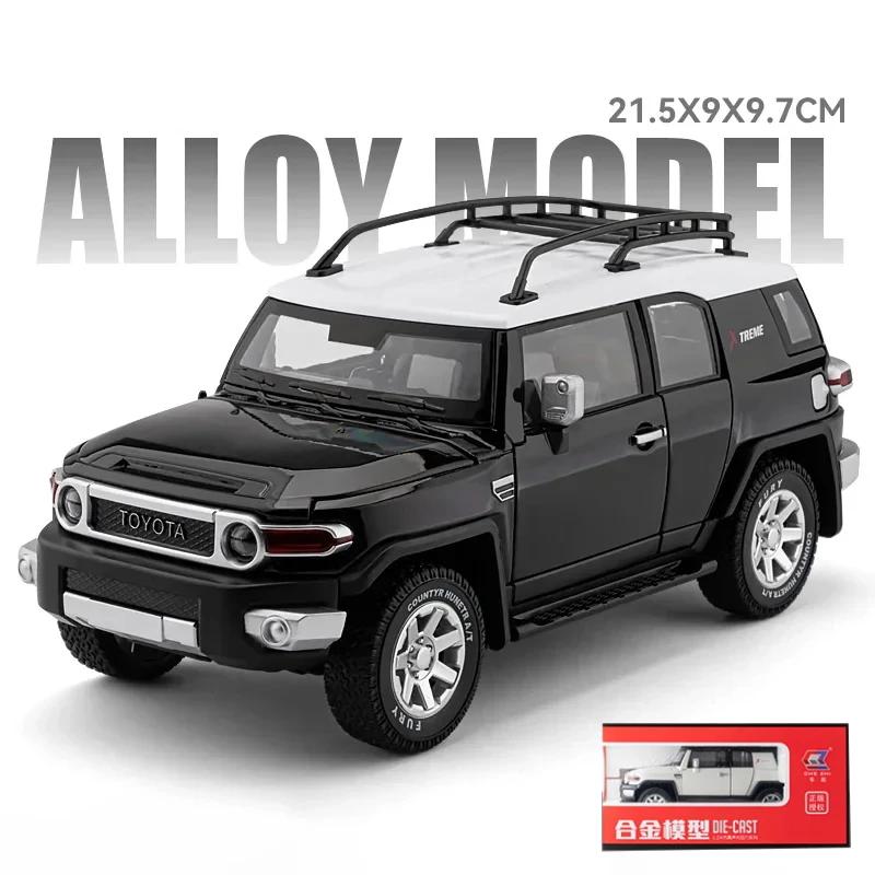 DYMNQM1 1:24 TOYOTA FJ Cruiser Alloy Car Model Diecast & Toy Metal Off-road Vehicles Car Model Sound and Light Simulation Childrens Gift