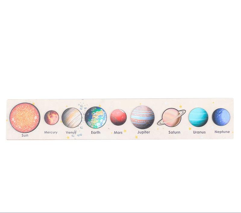 Wooden Solar System Puzzle for Toddlers Planet Toys Kids Space Puzzles Preschool Learning Activities Montessori Educational Toys