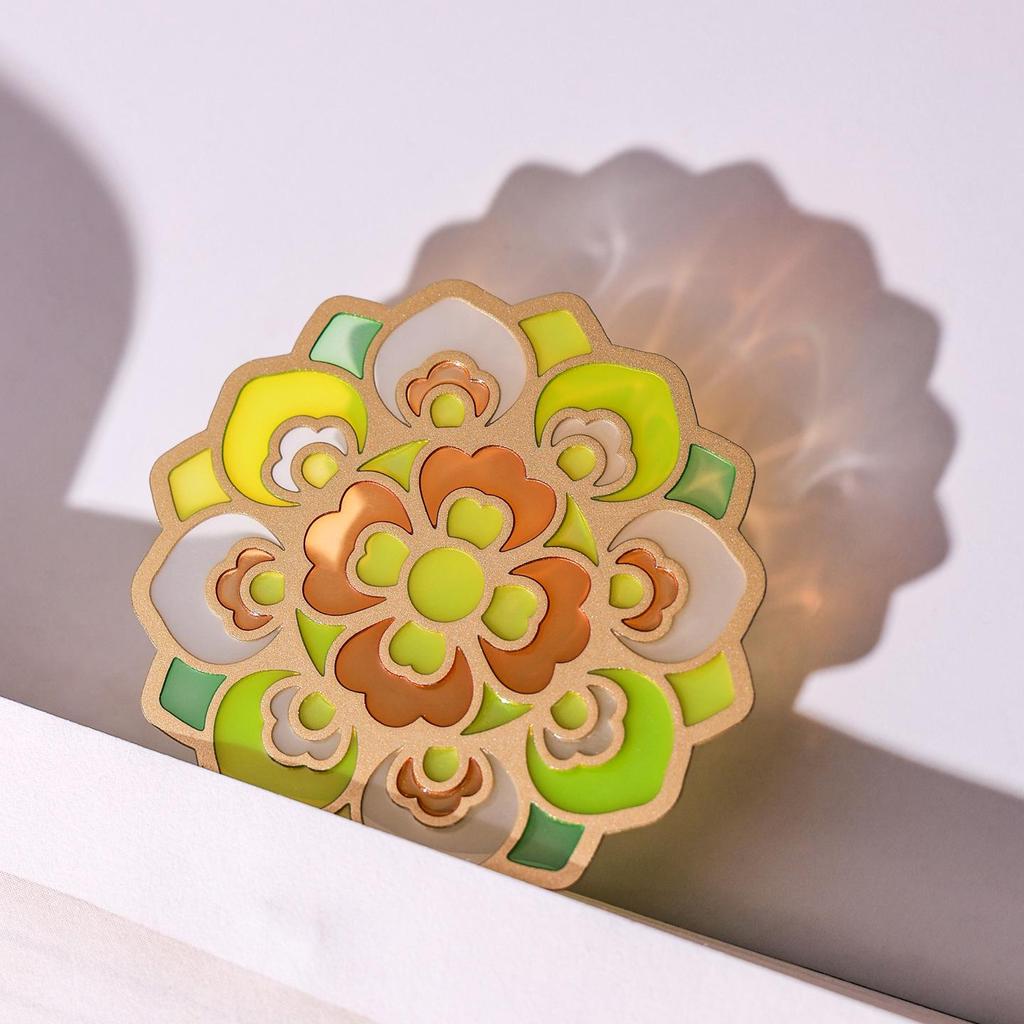 Retro Transparent Lacquer Flower Bookmark – Creative Gift for Students