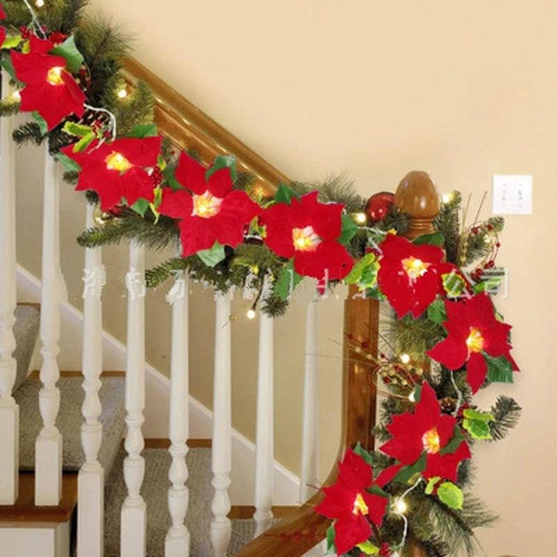 2M 10Led Garland LED Lights Christmas Decoration Autumn String Lights Holiday Decoration Lights (without Battery)