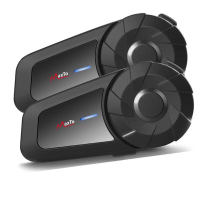 MAXTO MX1 Interkom Motocyklowy Do 800m Interkom Stereo 40mm Kask Obsługuje Dwa Jednoczesne Połączenia Telefoniczne Siri Głos IP67 Kompatybilny z Wszystkimi Motocyklami