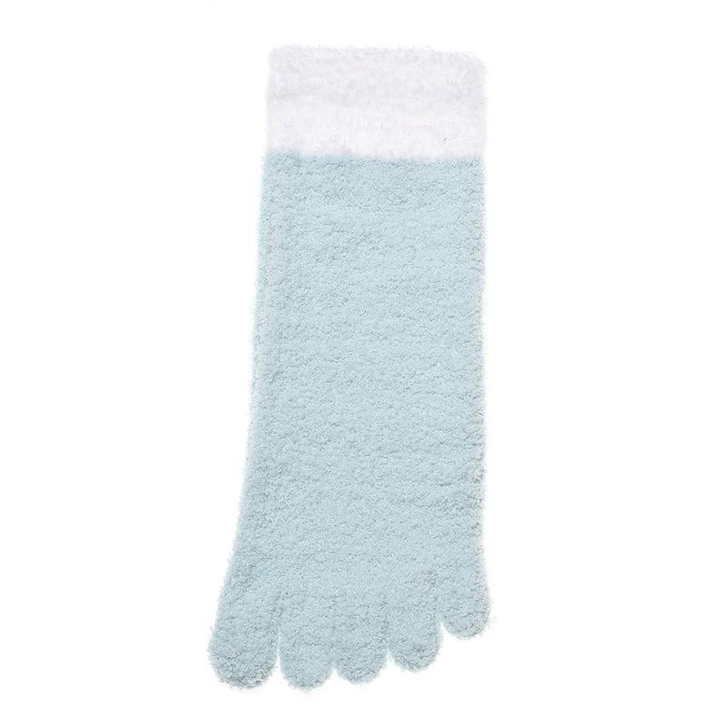 Women Winter Warm Coral Fleece Five Toe Towel Socks Non Slip Cozy Home Floor Sleep Wear Soft Comfortable Essential