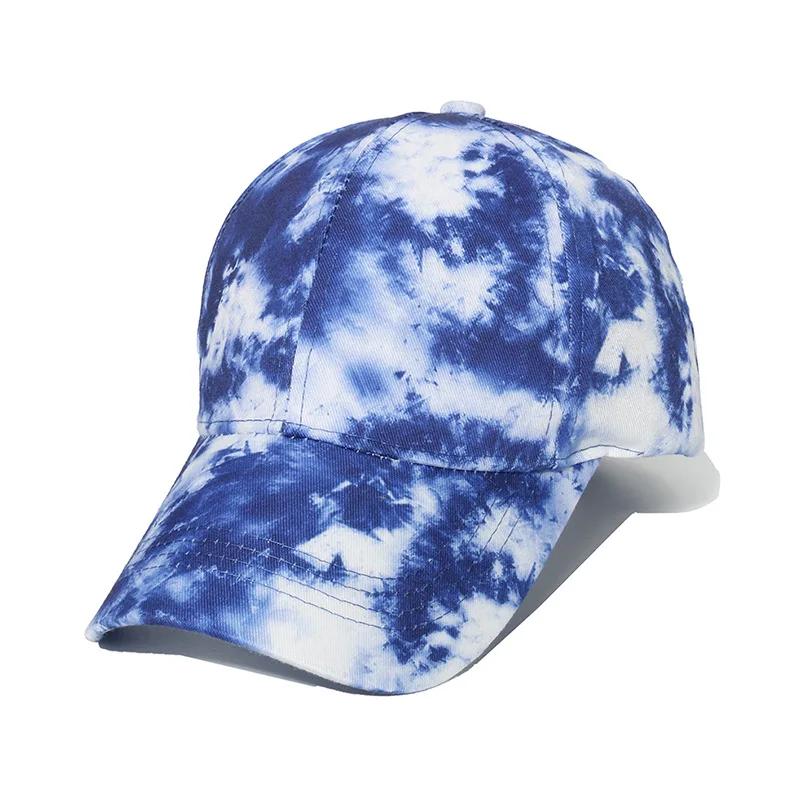New Unisex Outdoor Fashion Graffiti Printing Baseball Cap Europe  Men Tie Dye Adjustable Hats Summer Hip Hop Snapback Dad Hat