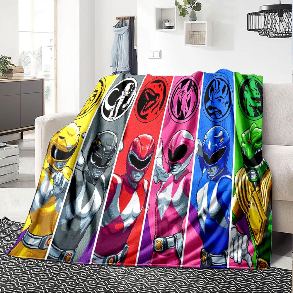 Rangers Team-up Flannel Blanket, Soft Polyester, Modern Design, All-Season for Camping, Travel, Gifts for Holidays or Birthdays