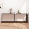 VidaXL Console Table Black 220x35x75.5 Cm Tempered Glass 331691