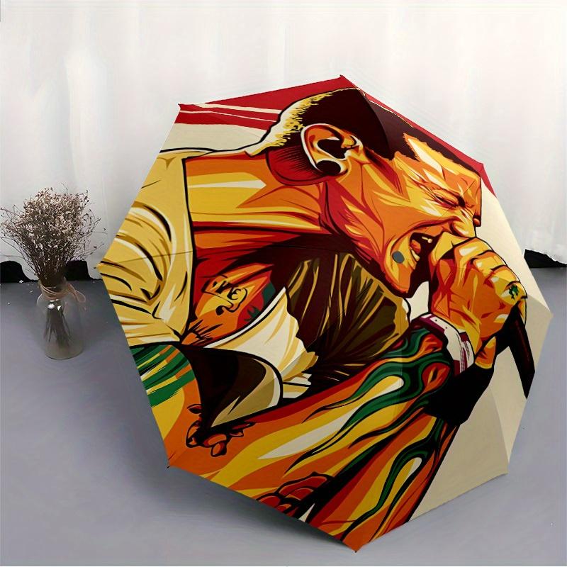 Linkin Park Automatic Folding Umbrella, 8 Ribs for All-Season Use, Portable for Travel & Outdoor Activities 0819064