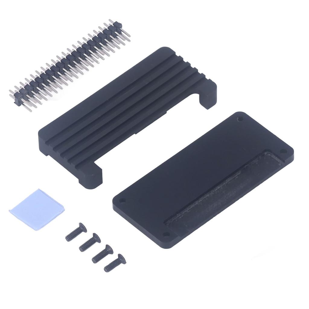 Kylfodral i aluminiumlegering Akrylbottenkåpa Passivt kylande hölje för Raspberry Pi Rak stiftlist