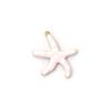 2 Stück 304 Edelstahl Meeres Schmuck Seestern Fisch Anhänger 18 Karat Vergoldet Doppelseitig Emaille Anhänger Für DIY Halsketten Herstellung