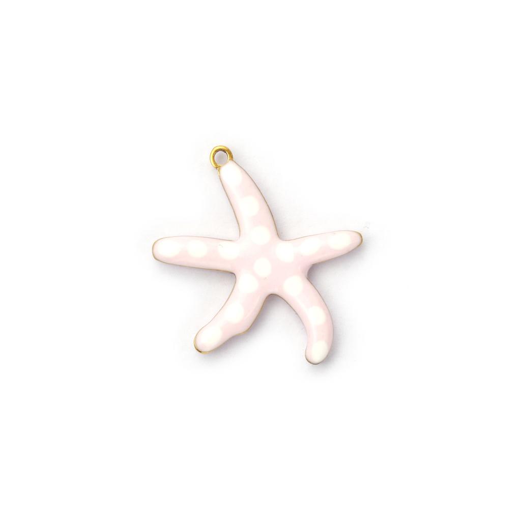 2 Stück 304 Edelstahl Meeres Schmuck Seestern Fisch Anhänger 18 Karat Vergoldet Doppelseitig Emaille Anhänger Für DIY Halsketten Herstellung