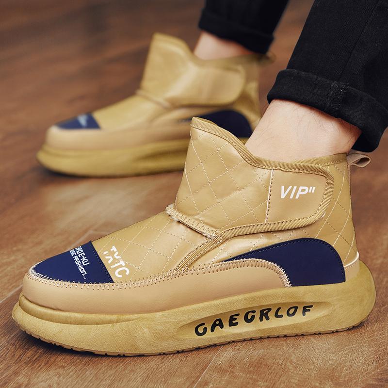 Fashion Hot Style Men's Snow Boots Velvet and Thickening Warm Shoes for Men Comfort Wear-resistant Trendy All-match Mens Winter Shoes