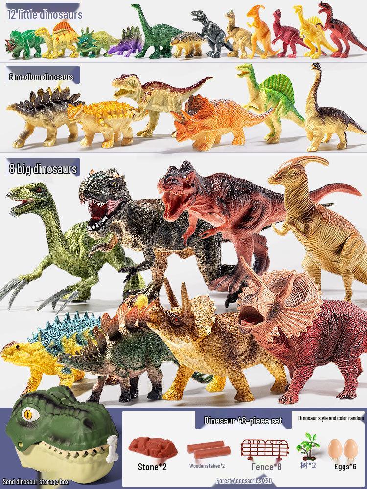 Soft Dinosaur Toys for Kids - Triceratops & Tyrannosaurus Rex Animal Figures Set Other