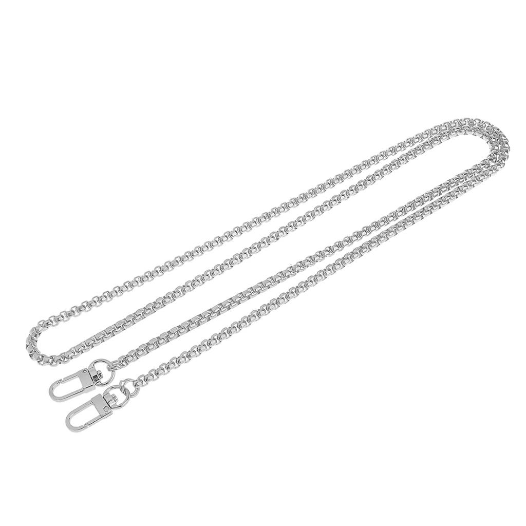 Metal Purse Chain Strap Replacement Handbag Bag Accessories, with Metal Buckles, 47 Inch