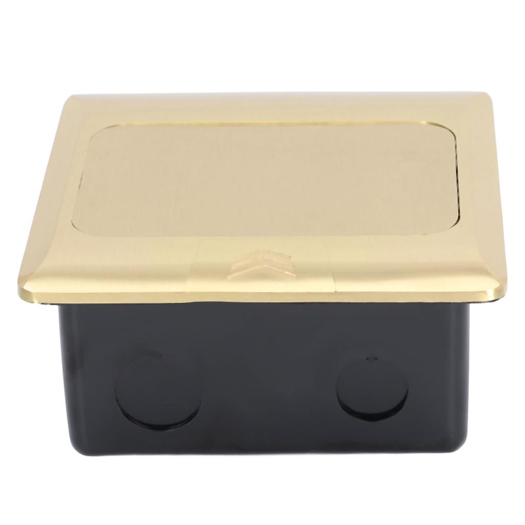 Pop Up Floor Outlet EU Standard 2 Position Desktop Receptacle Socket Brass Golden 16A AC250V