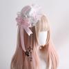 Original Pink White Sakura Style Lolita Headband Top Hat Girls Wear Fashion Accessories Headband Hair Accessories for Women