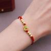 Adjustable Red Gourd Bracelet for Women - Year of the Rat, Versatile & Stylish