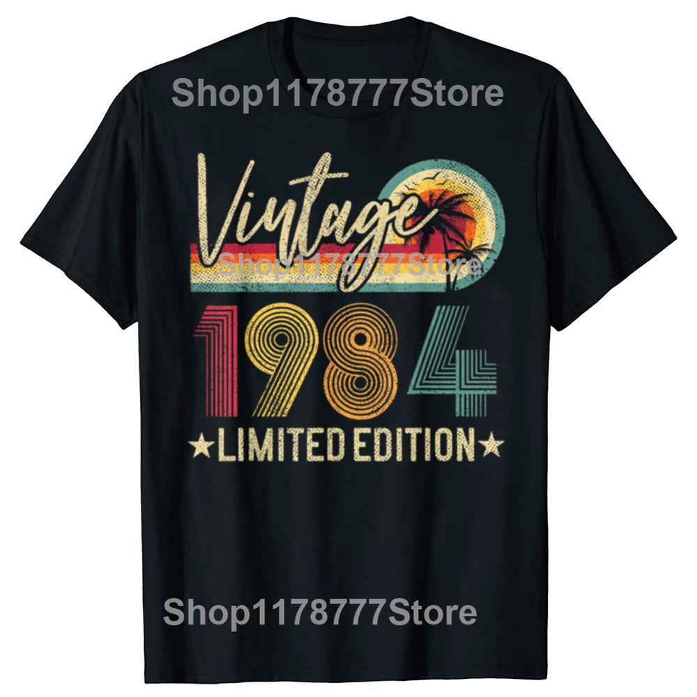 Limited Edition 1984 41th Birthday Gift Vintage 41 Years Old Tee Tops Round Neck Short-Sleeve Fashion Tshirt Casual T-shirts