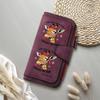 Giraffe Print Long Wallet Fashionable PU Leather Purse Multi Card Holder for Women