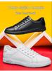 Men's Autumn Breathable Skate Shoes - Trendy Soft Sole Cowhide White Sneakers in Korean Style