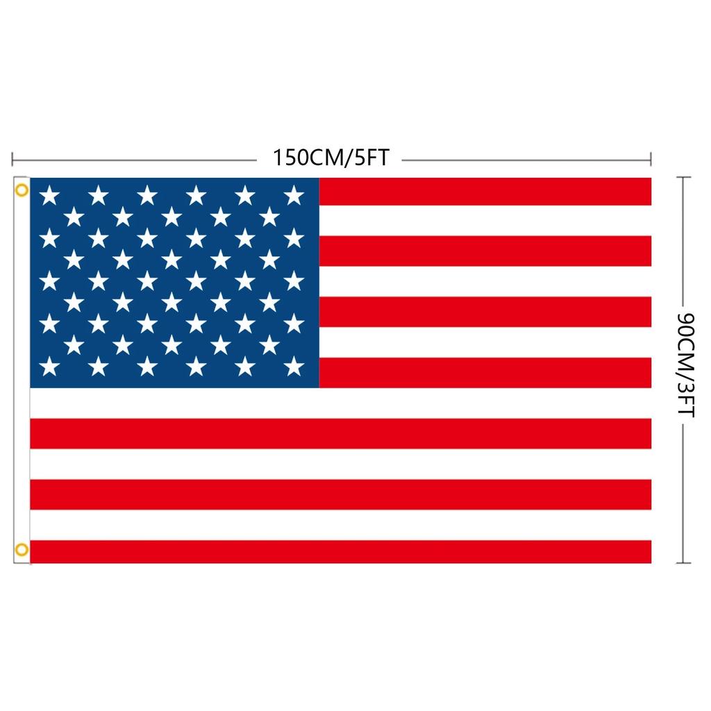 American flag150x90cm us flag High Quality Double Sided Printed Polyester American Flag Grommets USA Flag