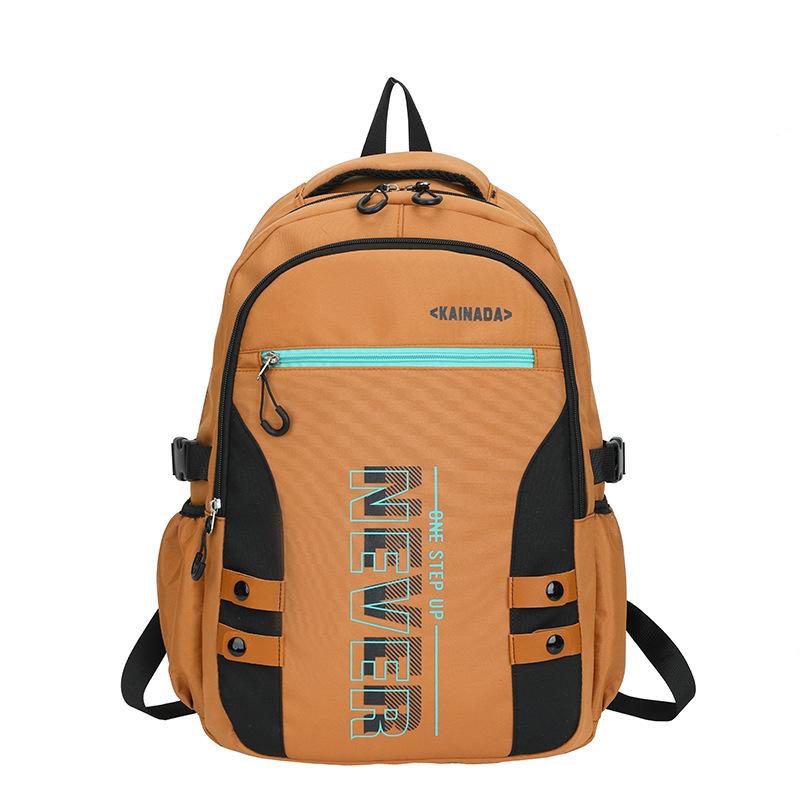 Schoolbag Korean version leisure bag, letter printing backpack, male and female students, versatile large-capacity waterproof schoolbag