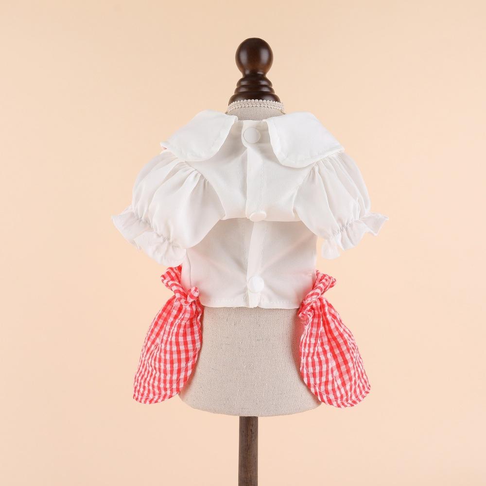 Yavru Köpek Giysileri İlkbahar Stili Bebek Yaka Elbise Kedi İlkbahar Sonbahar Yaz Teddy Than Ayı Küçük ve Orta Boy Köpek Yeni