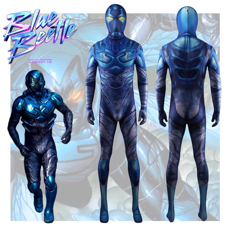 Beetle Cosplay Blue Jumpsuit Adult Child Costume Anime Party Halloween Outfit