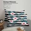3Pcs Tropical Floral Zebra Print Bedding Sets 3D Printed Duvet Cover Sets With Pillowcases No Filling