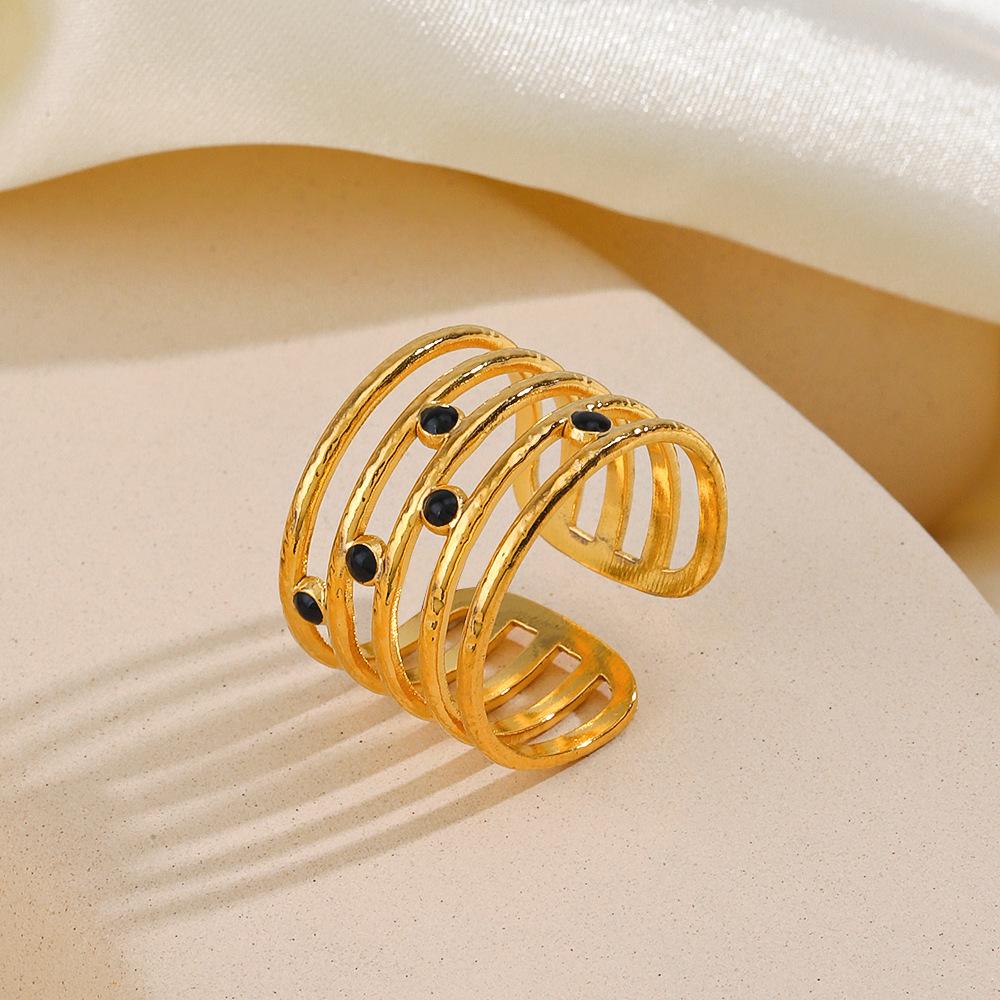 

Ramos Multi Layer Stainless Steel Ring Engagement Rings for Women Exaggerated Wide drip oil Fashion resizable