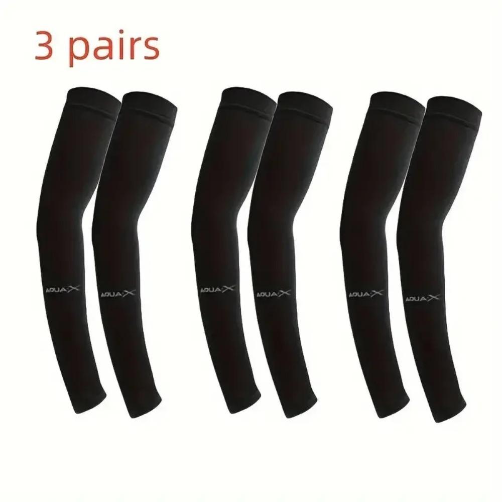 

Breathable anti UV arm cover 3 pairs for summer sun protection ideal for travel gardening and beach outing One Size