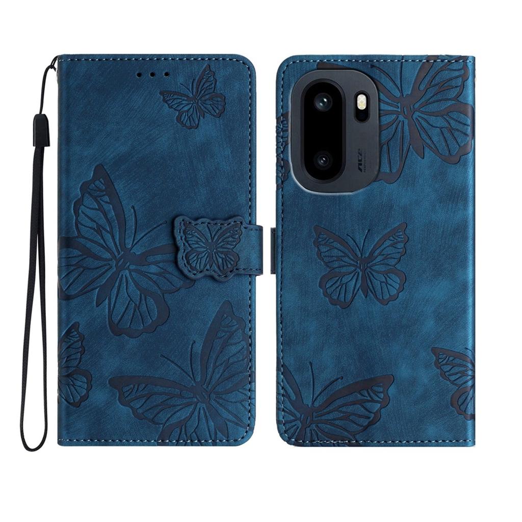 For OnePlus 15R 5G/Ace 6T 5G/Ace 6 5G Case Butterfly Design Flip Wallet Leather Phone Cover Skin-Touch